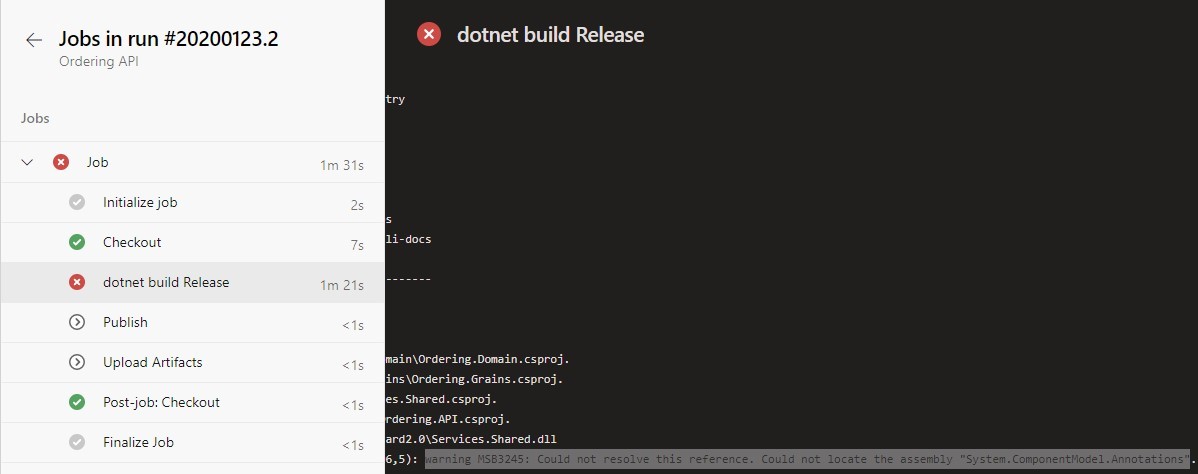 Azure DevOps Build Error